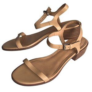 Madewell Louise Leather Sandals Nude Block 1.5" Heel Capsule Minimalist Womens 7
